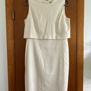 Ann Taylor Cream Midi Dress